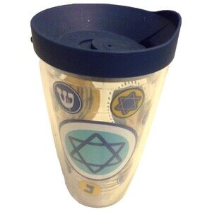 Tervis Tumbler Hanukkah Menorah Dreidel Star Of David 16 oz Tumbler with Lid